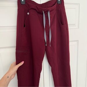 Figs Burgundy Jogger Pants